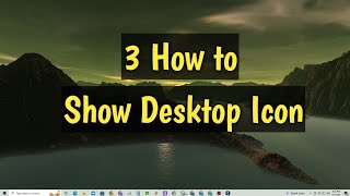 3 How to show desktop icons in windows 10 [upl. by Everara]