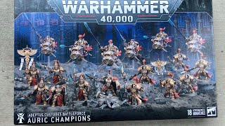 Adeptus Custodes Auric Champions Battleforce Unboxing [upl. by Miculek]