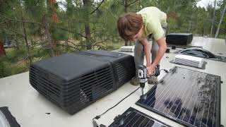 Zamp Solar Panel Install on our Winnebago Itasca Motorhome RV [upl. by Eleda]