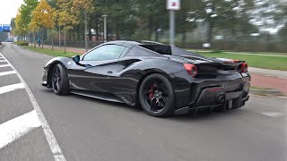 Full Carbon Black Ferrari 488 Pista Spider 720HP  Lovely Sounds [upl. by Aiepoissac]