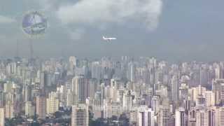 Spectacular landing at Congonhas Airport Sao Paulo Brazil [upl. by Edac420]