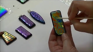 Fused Glass Jewelry Video Tutorial Using Mica Shimmer Sheets [upl. by Enyleve]