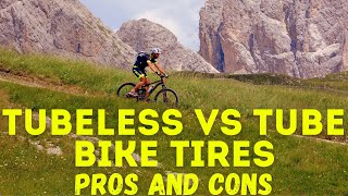 Tubeless Vs Tube Bike Tires Pros and Cons [upl. by Lamoree]