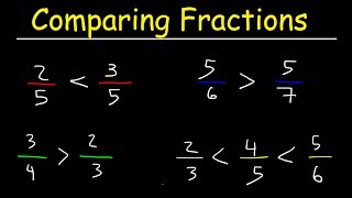 Comparing Fractions With Different Denominators [upl. by Grimonia]