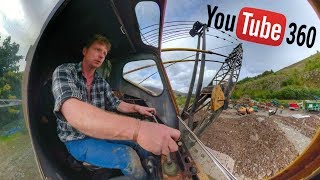 Operating a Dragline 360 Degree Video [upl. by Aehtna365]