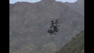 Apache attack helicopter in action [upl. by Aihsile]