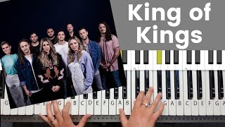 King of Kings  Hillsong Worship Piano Tutorial and Chords [upl. by Hanikas]