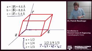 Crystallographic Points Texas AampM Intro to Materials [upl. by Ikim533]