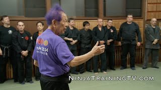 SPECIAL Ninja Grandmaster Masaaki Hatsumi Sensei  Budo Taijutsu at Hombu Dojo 3 [upl. by Shawn]