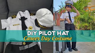 DIY Pilot Hat from Cardboards  Career Costume [upl. by Lamaj]