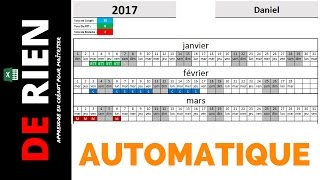 aperçu dabsence personnelle automatique  Tutoriel Excel  DE RIEN [upl. by Lavoie556]