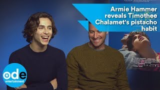 Armie Hammer reveals Timothée Chalamets pistachio habit [upl. by Clint599]