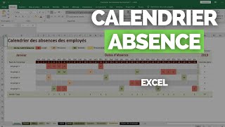 Comment Créer un Calendrier dAbsence avec Excel  TUTORIEL [upl. by Enirolf104]