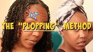 HOW TO PRESERVE YOUR CURLS OVERNIGHT  THE quotPLOPPINGquot METHOD TESTED ON KINKY CURLY HAIR [upl. by Douty]