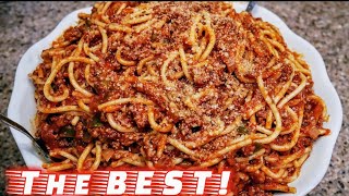 Classic Spaghetti and Meat Sauce  Meat Sauce Recipe  The simple way [upl. by Novaj]