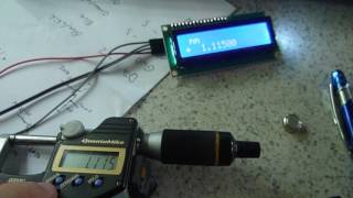 Mitutoyo  Igaging Micrometer with Arduino and LCD [upl. by Schulein]