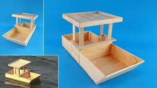 DIY a Boat  From Popsicle Sticks [upl. by Eelyrehc]