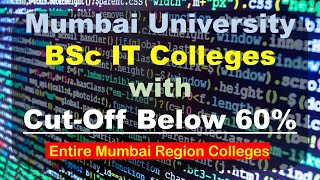 BSc IT Colleges in Mumbai with CutOff Below 60  BSc in Information Technology  202122 [upl. by Phionna]