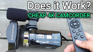 Does it work CHEAP 4K Camcorder [upl. by Beka444]