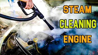 Steam Cleaning Car Engine  How To [upl. by Marder467]