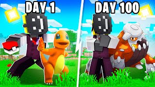 I Spent 100 Days In FIRE TYPE ONLY Pixelmon Minecraft [upl. by Abell]