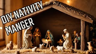 How to make Christmas Nativity Manger DIY simple crib Hack [upl. by Merline]