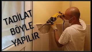 Tadilat böyle yapılır amp Fayans döşeme amp Tesisatçı amp wc  banyo amp bathroom [upl. by Wadleigh]