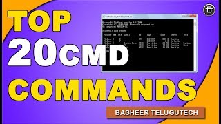 command prompttop 20 commands in Telugu 2019  windows tutorial [upl. by Quintilla]