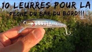 10 LEURRES pour la PÊCHE du BAR du BORD [upl. by Anitteb]