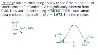 Calculating a pvalue for a Twotailed Test [upl. by Michiko]