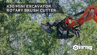 X30 Mini Excavator Rotary Brush Cutter Demo [upl. by Kalle]