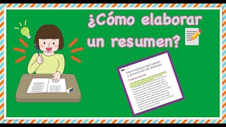 ¿Cómo hacer un resumen [upl. by Carla200]