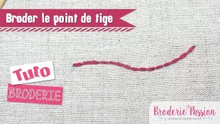 Broderie  Le point de tige [upl. by Adiol183]