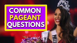 10 Common Pageant Questions to Practice 2021 [upl. by Ynttirb]