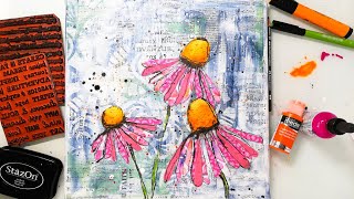 Mixed Media Canvas Tutorial [upl. by Enelrac876]