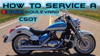 Suzuki Boulevard C50 Coolant Service [upl. by Bilek763]