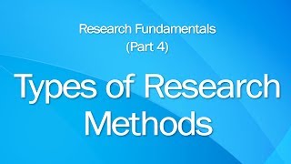 4 Types of Research Methods [upl. by Adnirem]