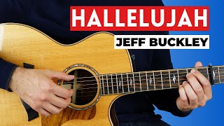 Hallelujah Jeff Buckley Fingerstyle Guitar Lesson  Six String Fingerpicking [upl. by Relyks]