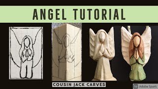 Angel Woodcarving Tutorial For Beginners Part 1 [upl. by Atterehs]