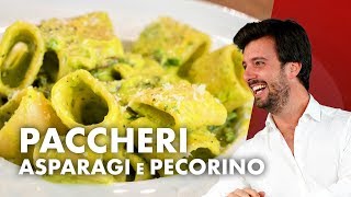 Paccheri asparagi e pecorino Deliziosa e sorprendente ricetta [upl. by Hasheem]