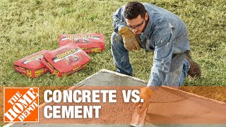 Concrete vs Cement  The Difference Between Concrete amp Cement  The Home Depot [upl. by Ydnik]