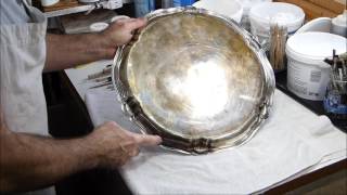 Silver Polishing with a Silver Conservator – Tray [upl. by Aenea]