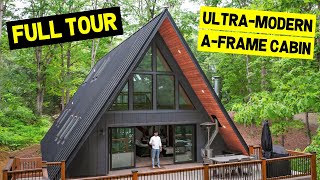 MASSIVE 2Story 1500sqft UltraModern DREAM AFRAME CABIN Full Tour [upl. by Kelam74]