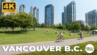 Vancouver BC City Walking Tour in 4K  125 Miles20Km [upl. by Trinidad588]