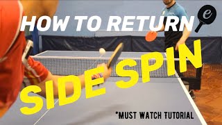 How to Return SIDE SPIN Serves  eBaTT  Tutorial 30 [upl. by Daphna]