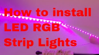 How to install LED RGB Strip Lights on Wall [upl. by Lamdin300]