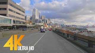 4K Seattle Streets  Car Driving Relax Video  Washington State USA [upl. by Vevina490]