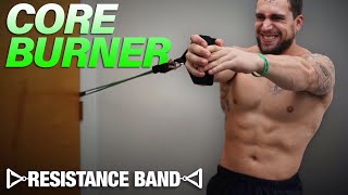 Resistance Band Core Workout At Home to Get Ripped Abs amp Obliques [upl. by Notgnilliw758]