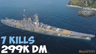 World of WarShips  Yamato  7 KILLS  299K Damage  Replay Gameplay 4K 60 fps [upl. by Manvell592]