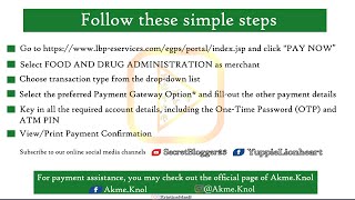 FDA Online Payment via Landbank LinkBizPortal Tutorial [upl. by Sholeen646]